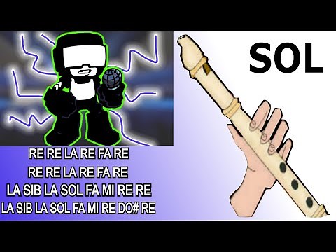 Ugh ( Friday Night Funkin' ), flauta dulce fácil, tutorial, easy flute recorder, flauto dolce, doce