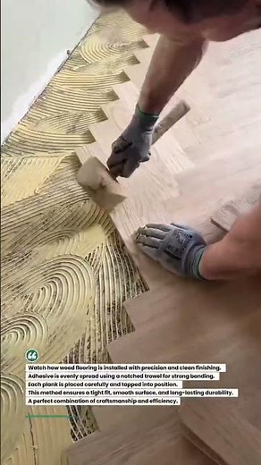 Perfect Wood Flooring Installation Technique! #flooring #construction #diy