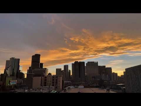 Denver Skyline Timelapse at Sunset | Golden Hour to Dusk 4K City Views #denver #timelapse