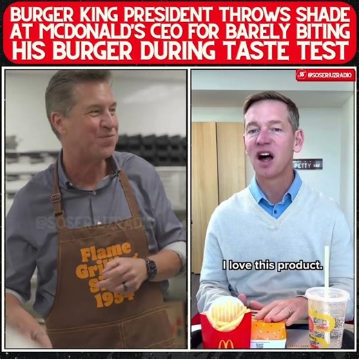 BURGER KING PRESIDENT THROWS SHADE AT MCDONALD'S CEO FOR BARELY TOUCHING BURGER DURING TASTE TEST!