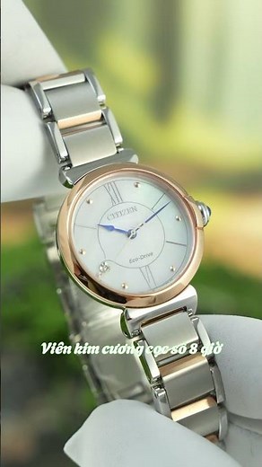 Đồng hồ Citizen L Round EM1074-82D khảm xà cừ nữ tính