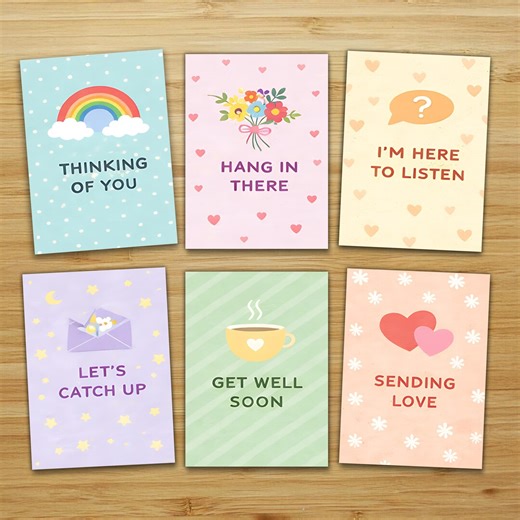 Cute Get Well Cards, Sweet Encouragement Greeting Cards, Adorable Printable Feel Better Soon Cards - Etsy UK