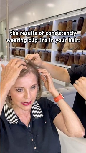 can you wear a hair topper without clips? #hairtopper #hairloss #thinninghair #solutions #tutorial
