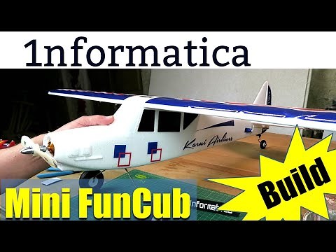 Mini Fun Cub 1100mm Wingspan EPO RC Airplane Kit Build Review