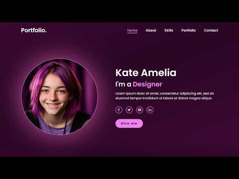 Portfolio Website Using HTML & CSS | Portfolio Website HTML CSS Only