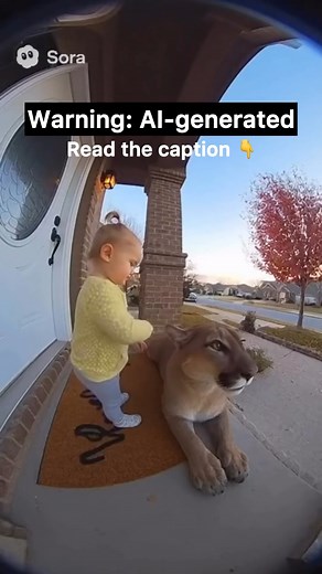 THESE🗣 VIDEOS🗣 ARE🗣 NOT🗣 REAL 🗣 Lately, social media has been flooded with AI-generated videos showing people, sometimes even children, calmly petting, feeding, or playing with wild animals like cougars. While these clips may look heartwarming or harmless, they’re NOT real, and they can be dangerous. These videos distort reality and erode the healthy boundary between people and wildlife, giving the false impression that apex predators like cougars are tame or approachable. In truth, maintai