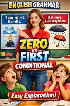 ZERO vs FIRST CONDITIONAL 🔥 Easy English Grammar Lesson (With Examples!)