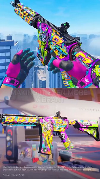 Crafting M4A4 in Living Color with Easy Stickers