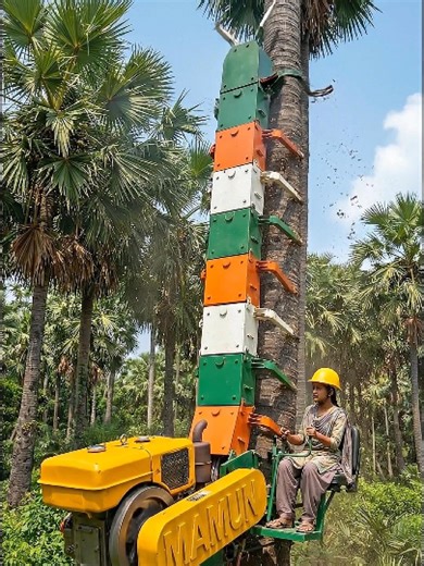 Coconut Harvesting Machine: Centipede Style Demo