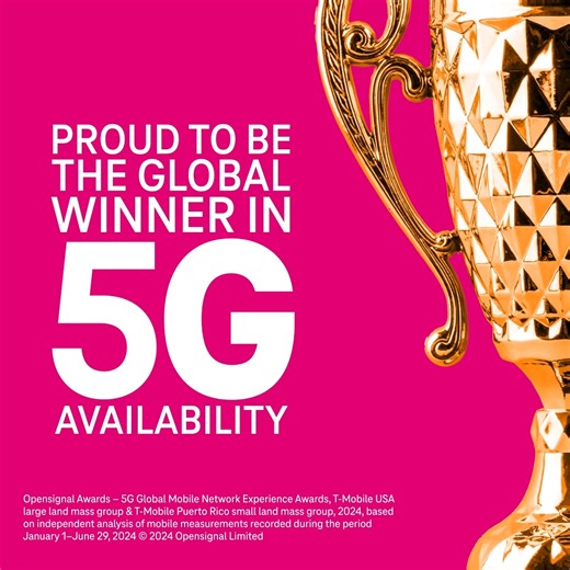 We’re winning the #5G game—again! 🏅 We’ve been named the best in the world in 5G availability for 4 years straight 🌍. In fact, for 4 years running, we’ve been the only U.S. operator with a global 5G award. 🔥 U.S. customers—including all of you in Puerto Rico—we’ve got you covered. https://t-mo.co/3zJCMcm | T-Mobile for Business