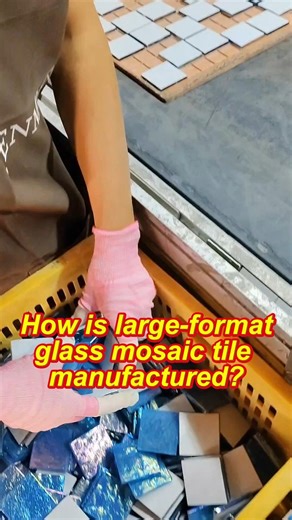 Eveline Jiang on Instagram: "How is large-format glass mosaic tile manufactured? From molten glass to perfectly sized sheets — precision cutting, firing, and craftsmanship define every piece. Factory Direct Supply MOQ: Small ✅️ Contact me 📱 https://wa.me/8613380296095 📧 eveline@homeemosaic.com 🌐https://www.homeemosaic.com #glassmosaic #largeformattile #poolmosaic #mosaicmanufacturing #tilefactory #homeemosaic #swimmingpooldesign"