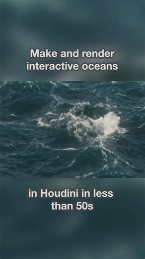 Houdini Oceans in Less Than a Minute #houdini #tutorial #vfxbreakdown