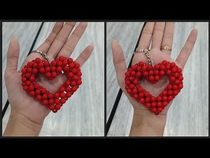 How To Make Beaded Heart Keychain♥️🫶||Diy Beaded Keychain||Step By Step||Full Tutorial||