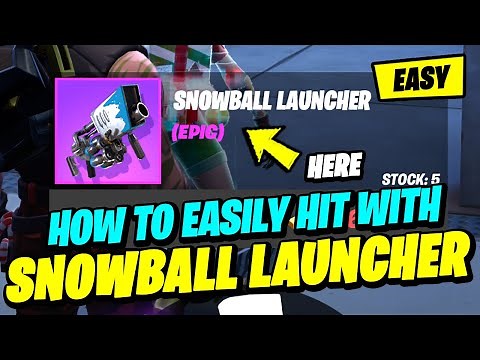 How to EASILY Hit Opponents with the Snowball Launcher LOCATION - Fortnite Winterfest Quest