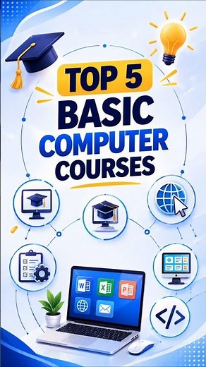 Top 5 Basic Computer Courses in India 🔥 | Best Computer Courses for Beginners #computercourse #short
