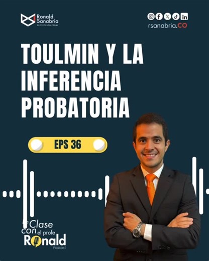 RSanabria Protección Penal on Instagram: "El modelo de Stephen Toulmin cambió la manera en que entendemos los argumentos, y hoy nos ayuda a mirar con nuevos ojos la estructura del razonamiento probatorio. 🧩 En este episodio exploramos cómo sus componentes —datos, garantías, respaldo y conclusión— permiten construir inferencias más racionales, transparentes y sólidas dentro del proceso judicial. ⚖️ 🔍 Comprender la lógica detrás de la prueba es comprender cómo se justifica la verdad judicial. Es
