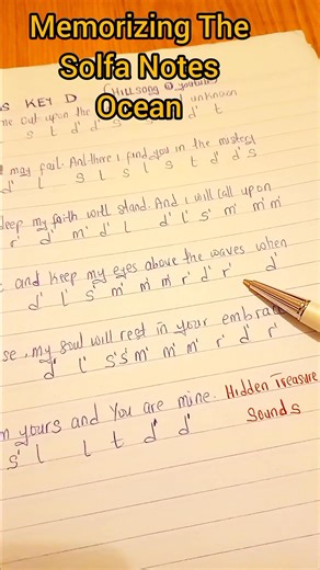 Memorizing The Solfa Notes, Episode 130: Ocean. Piano Tutorial/Solfa Notes And lyrics. #hymn #Praise #raggae #piano #christian #solfanotes #keyboard #pianotutorial #hiddentreasuresounds | HiddenTreasure Sounds