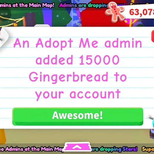 Adopt Me Admin Gave FREE 15K Gingerbread!?#adoptme #roblox #adoptmeupdate #adoptmechristmas #foryou