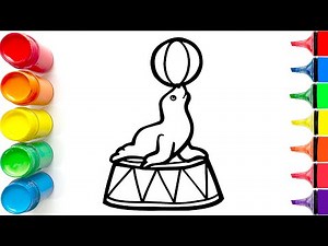 How to Draw a Circus Seal | Easy Step-by-Step Tutorial