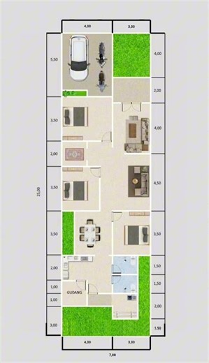 A Collection of Unique House Plans You Must See (7x25m)
