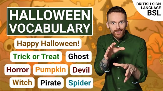 Learn a variety of different BSL signs relating to Halloween for the spooky season! Watch on YouTube > https://youtu.be/rY0B2lePTLE #BSL #BritishSignLanguage | Commanding Hands