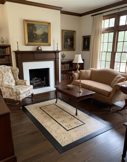 Handpainted Floorcloth Rug/mat in New Early American "little Birds in Branches" Design. Colonial Floor Cloth, Expertly Hand-crafted to Last! - Etsy