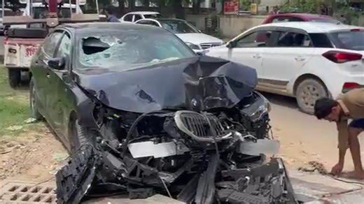 Video: Drunk BMW driver rams scooter in Gujarat, man thrown on bonnet, dies