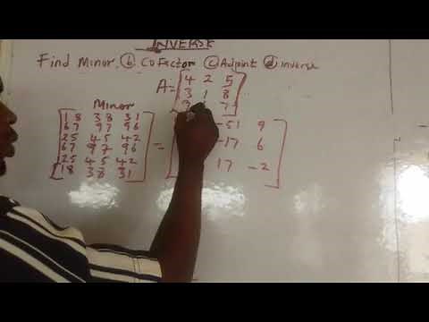 HOW TO FIND MINOR, COFACTOR, ADJOINT AND INVERSE OF MATRIX