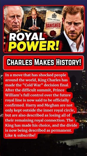 1 MIN AGO: BANISHED! King Charles Shatters Royal Hierarchy, Hands Prince William Total Power