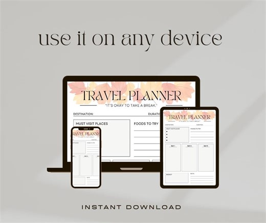 Travel Planner Printable, Vacation Budget, Expense Log (a4/a5/letter PDF) - Etsy