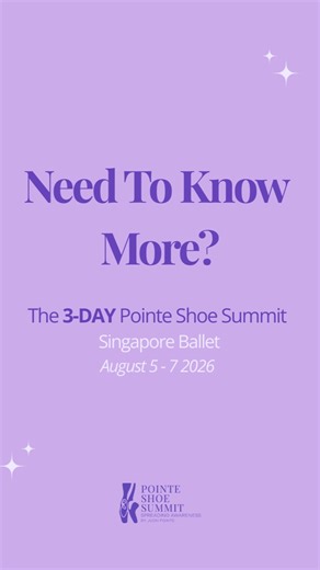Pointe Shoe Summit on Instagram: "Need to know more about our 3-day pointe shoe summit? This is a 3-day professional conference for teachers, pointe shoe fitters, dance health professionals and professional dancers (18 years +) focused on safe, informed pointe training. 📍 Singapore Ballet 🕘 9am–5pm Explore how the body works in pointe, how shoes support different feet and how to apply the Juon Pointe System in practice. ⚠️ Not for dancers under 18. For younger dancers, please see our Parent & 