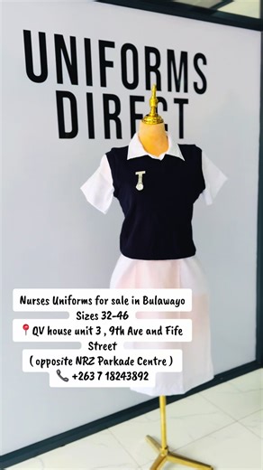📍QV HOUSE UNIT 3 , 9TH AVE AND FIFE STREET , UPSTAIRS LEFT WING ( opposite NRZ parkade Centre ) Come through and purchase your uniforms !!! #bulawayotiktok #bulawayo #bulawayogal❤❤✌🇿🇼🇿🇦 #zimtiktokers🇿🇼🇿🇼🇿🇼 #zimnurses
