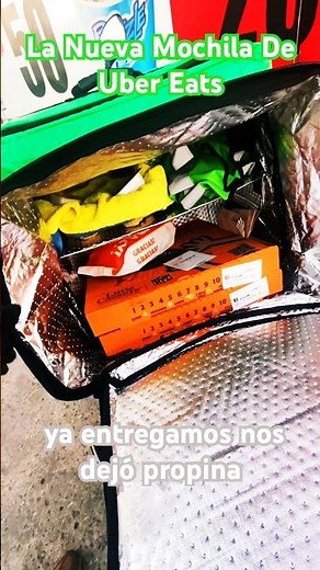 Esta Es La Nueva Mochila Oficial de Uber Eats 🎒 🍔🥤 #ubereats #didifood #fooddelivery #motovlog