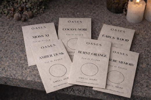 Artisan Perfume Sample Set | OASES Apothecary Fragrance Tester - Etsy