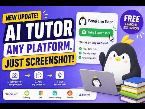 New AI Tutor for Any Platform | Screenshot Any Problem and Get Help Instantly Pengi.ai