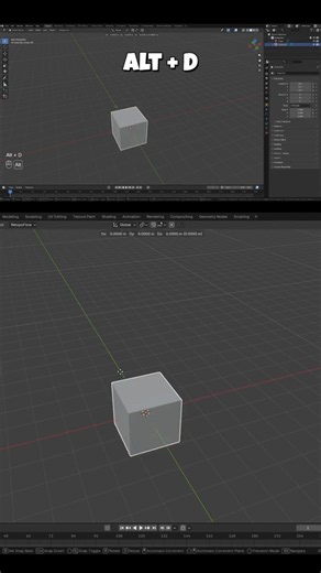 El atajo definitivo para duplicar objetos en Blender ⚡ #blender #shorts