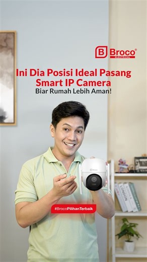 PT Broco Mutiara Electrical Industry on Instagram: "BroKu, yakin posisi Smart IP Camera di rumah udah tepat dan bekerja maksimal? Kalau salah pasang, pantau rumah bisa jadi kurang optimal dan sudut pandangnya terbatas lho! Supaya lebih efektif, pastikan Smart IP Camera dipasang di area yang strategis ya. BroKu bisa pakai BROCO Smart IP Camera Outdoor VO 1510P yang sudah dilengkapi dengan banyak fitur canggih untuk keamanan rumah yang maksimal. Pantau rumah lebih mudah dan aman, pastinya bikin Br