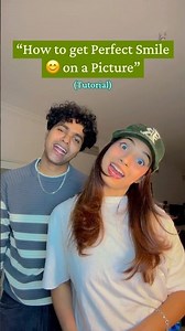 Learn how to get a perfect smile in a picture #funny #trending #goviral ￼