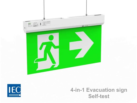 5-in-1 LED Exit Sign Emergency Light with Recessed Installation