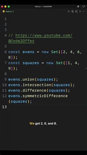 JavaScript Set Methods You Didn't Know Existed! 🚀 #javascript #shorts #youtubeshorts #viral