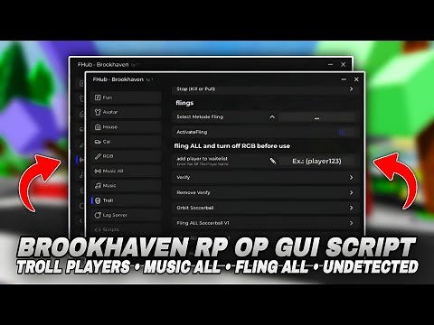 NEW! FHub - Brookhaven RP 🏡 OP Gui Lua Script For Android/iOS