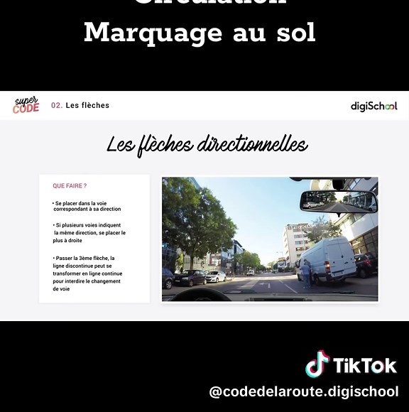 🚘 Apprendre le code de la route -> La circulation -> Marquage au sol #codedelaroute #permisdeconduire