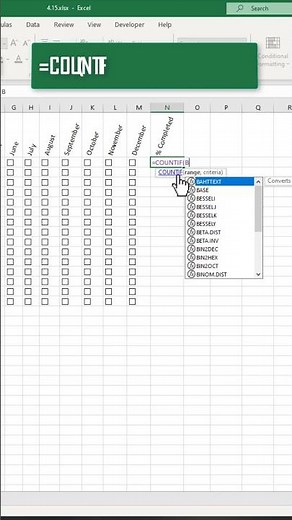 Create a Progress Status In Excel