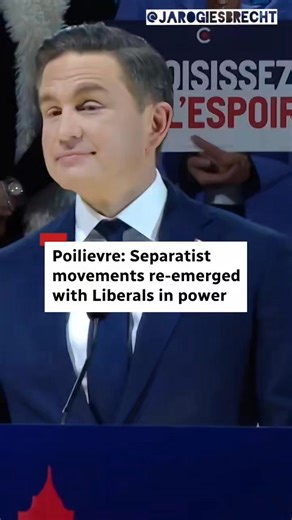 Jaro Giesbrecht on Instagram: "CONservative leader Pierre Poilievre's game plan was to help divide Canada to seize political power; he spent the last four years building division and western alienation. From supporting convoy protests to amplifying separatist rhetoric in Alberta and Quebec, his goal has been to 'rage-bait' his way into office. He’s blaming the Liberals for the very anger he’s been farming. Canada needs a leader who brings us together, not a salesman for division.""