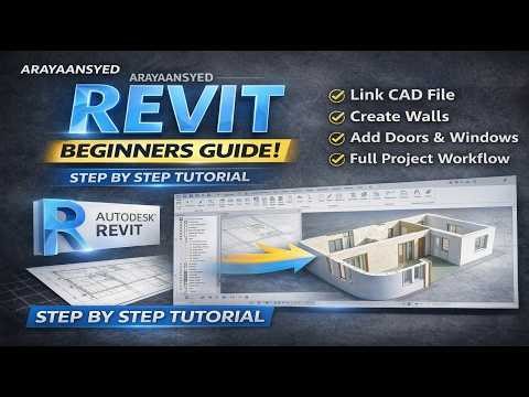 Complete Revit Tutorial for Beginners | Link CAD, Create Walls, Doors & Windows | Full Revit Course