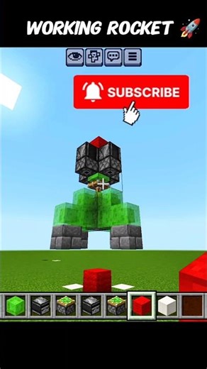 Minecraft Working Rocket #minecraft #shorts
