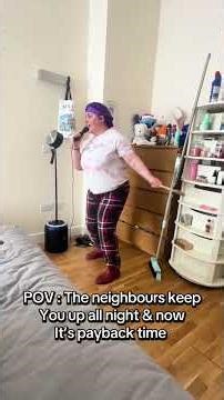 When your upstairs neighbors are being noisy….#funny #noisyneighbors #neighbors #apartment