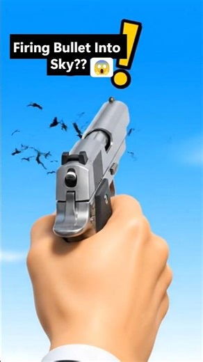 What REALLY Happens When You Shoot a Gun Up? 🤔#facts #shorts #whatif