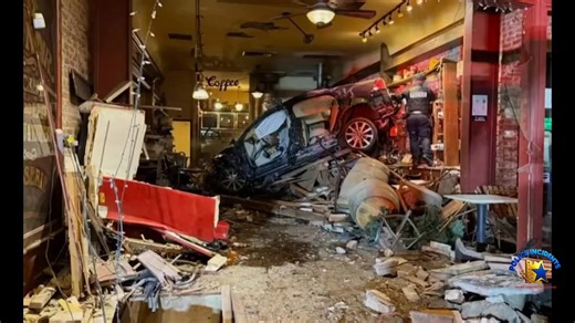 On the night of November 27, 2025, at approximately 9:00 p.m., a 90-year-old Los Gatos man driving a black Volvo sedan crashed into the Los Gatos Coffee Roasting Company at the corner of University Avenue and Main Street in downtown Los Gatos, California. The vehicle was traveling southbound on University Avenue at an estimated speed of 80–100 mph. Surveillance footage captured by the business shows the car made no visible attempt to brake before striking the building. The impact destroyed the f