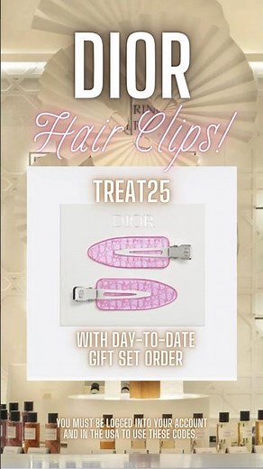 🎀 Dior Hair Clip Promo Code 🎀 Expires Nov. 7th! #diorbeauty #diorpromocodes #dior #promocode #beauty